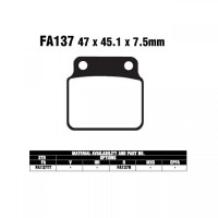 EBC-FA137 R Bremsbeläge passend für Suzuki LT-Z 400, LT-R 450, Kawasaki KFX 400 EBC-FA137 R Bremsbeläge passend für Suzuki LT-Z 400, LT-R 450, Kawasaki KFX 400