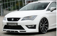 Rieger Spoilerlippe matt schwarz für Seat Leon FR (5F) 3-tür. (SC) 01.13-12.16 (bis Facelift) Ausführung: Schwarz matt