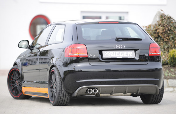 Rieger Heckeinsatz carbon look für Audi A3 (8P) 5-tür. 07.08- (ab Facelift)