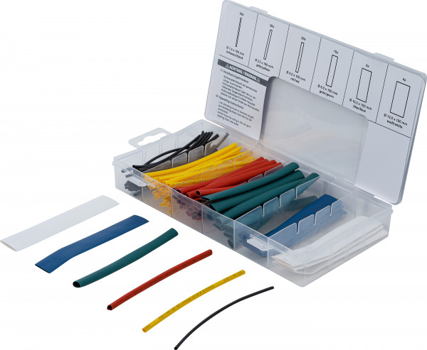 BGS Schrumpfschlauch-Sortiment farbig 100-tlg.