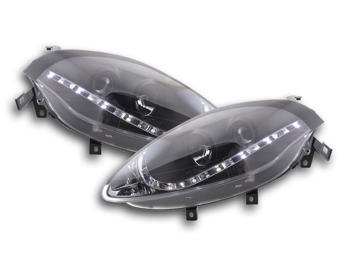 Scheinwerfer Set Daylight Led Tfl Optik Fiat Bravo Typ Schwarz