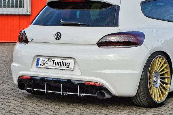 Gefräster Heckansatz mit Finnen für VW Scirocco R 13