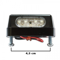 LED-Kennzeichenbeleuchtung Zest aus Aluminium schwarz mit E-Prüfzeichen LED-Kennzeichenbeleuchtung Zest aus Aluminium schwarz mit E-Prüfzeichen