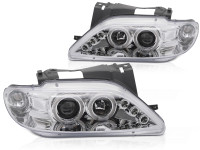 Scheinwerfer passend für Citroen Xsara 97-00 Angel Eyes Chrom Scheinwerfer passend für Citroen Xsara 97-00 Angel Eyes Chrom