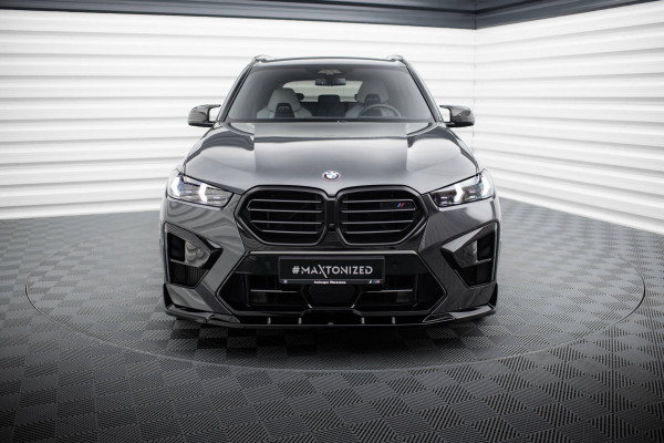 Front Ansatz V.2 Für BMW X5 M F95 Facelift Schwarz Hochglanz