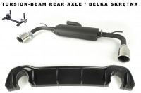 Ulter Sportauspuff passend für Volkswagen Golf VIII 2019- 2 Duplex Endrohre rund Ø100 Ulter Sportauspuff passend für Volkswagen Golf VIII 2019- 2 Duplex Endrohre rund Ø100