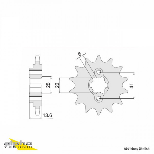 Ritzel 16 Zähne Teilung 525