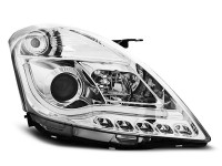 Scheinwerfer passend für Suzuki Swift V 10-13 Röhrenlicht Chrom Scheinwerfer passend für Suzuki Swift V 10-13 Röhrenlicht Chrom