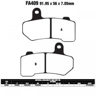 EBC FA409 Bremsbeläge passend für Harley Davidson V-Rod EBC FA409 Bremsbeläge passend für Harley Davidson V-Rod