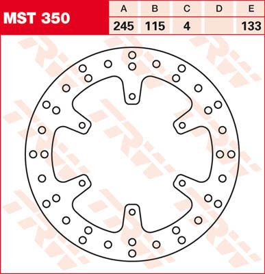 Bremsscheibe starr MST350