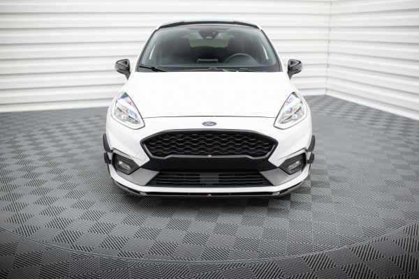Front Ansatz V.3 Für Ford Fiesta Mk8 ST / ST-Line Schwarz Hochglanz