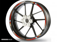 Felgenrandaufkleber GP Race weiß-rot-gold passend für 17 Zoll Felgen Felgenrandaufkleber GP Race weiß-rot-gold passend für 17 Zoll Felgen