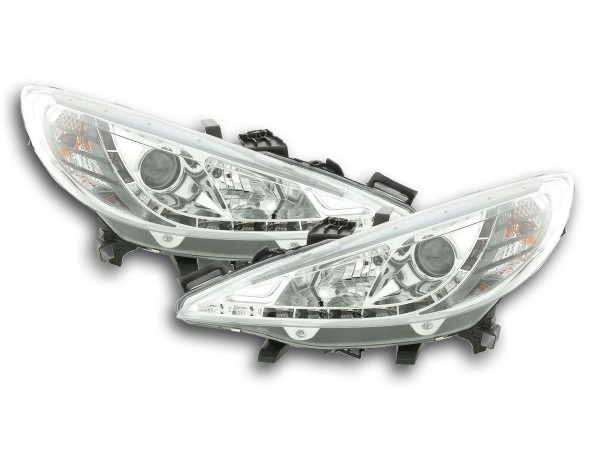 Scheinwerfer Set Daylight LED TFL-Optik Peugeot 207 06- chrom