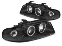 Scheinwerfer Angel Eyes CCFL schwarz passend für Audi A4 B5 (11/94–12/98) Scheinwerfer Angel Eyes CCFL schwarz passend für Audi A4 B5 (11/94–12/98)