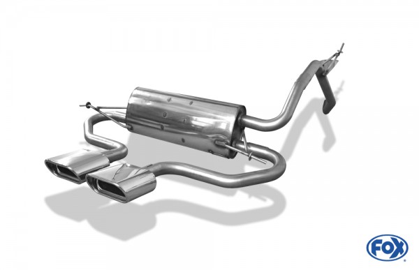 FOX Endschalldämpfer passend für Daihatsu Materia – 2x150x70 Typ 53 mittig