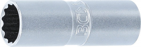 BGS Zündkerzen-Einsatz SW 16 mm Zwölfkant mit Haltegummi und Innenvierkant 12,5 mm