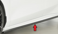 Rieger Seitenschweller links ansatz glanz schwarz für Ford Focus 4 (DEH) 5-tür. (Stufenheck) 04.22- Ausführung: Schwarz matt
