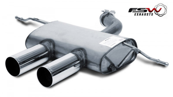 FSW Endschalldämpfer R-Look 2x90mm mittig Edelstahl passend für VW Golf V / VI