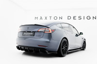 Spoiler CAP Für Tesla Model 3 Schwarz Hochglanz