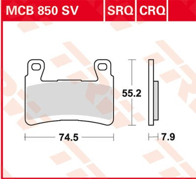 Scheibenbremsbeläge MCB850SRQ