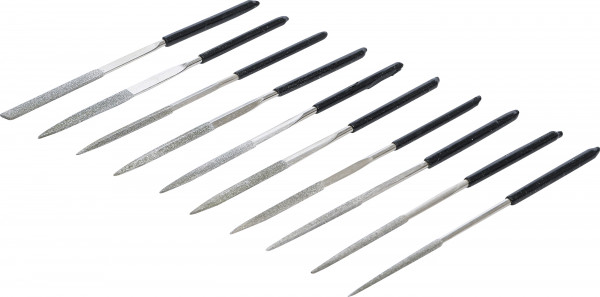 BGS Diamantfeilen-Satz gerade 140 x 3 mm 10-tlg.