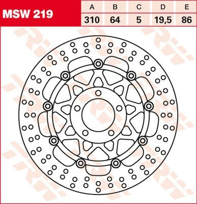 Bremsscheibe schwimmend MSW219