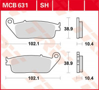 TRW Scheibenbremsbeläge MCB631 passend für Honda ST 1100 TRW Scheibenbremsbeläge MCB631 passend für Honda ST 1100