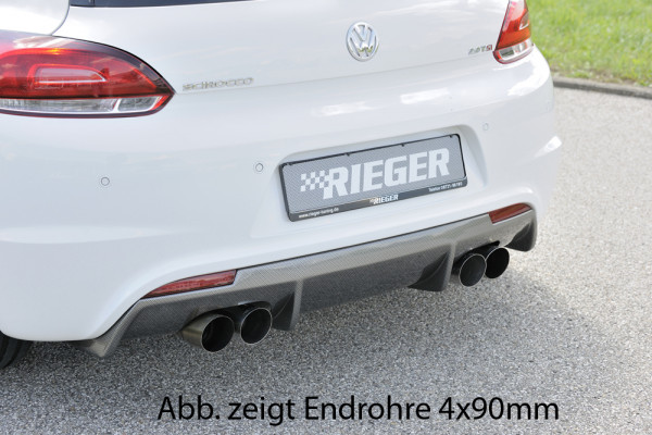 Rieger ESD, 4x80mm Typ 14, ohne Siebrohreinsatz für VW Scirocco 3 (13) 2-tür. 08.08-