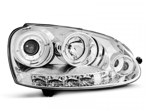 Scheinwerfer Angel Eyes chrom passend für VW Golf 5 10.03-09