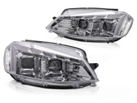 Voll-LED-Scheinwerfer chrom mit DRL und dynamischen Blinkern passend für VW Golf 7 17-19 Voll-LED-Scheinwerfer chrom mit DRL und dynamischen Blinkern passend für VW Golf 7 17-19
