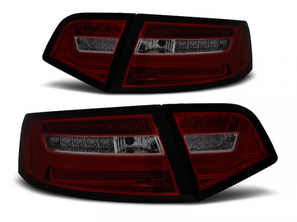 LED BAR Rücklichter rot getönt dynamische Blinker passend für Audi A6 08-11 Limousine