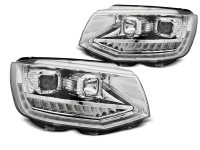 Scheinwerfer Röhrenlicht DRL chrom dynamische Blinker passend für VW T6 15-19 Scheinwerfer Röhrenlicht DRL chrom dynamische Blinker passend für VW T6 15-19