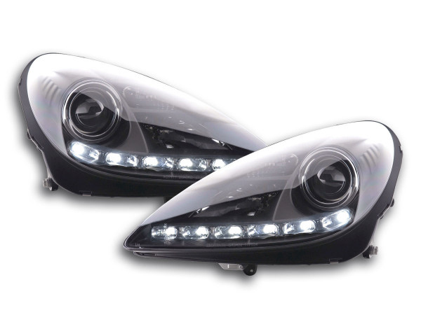 Scheinwerfer Set Xenon Daylight LED Tagfahrlicht Mercedes SLK R171 schwarz
