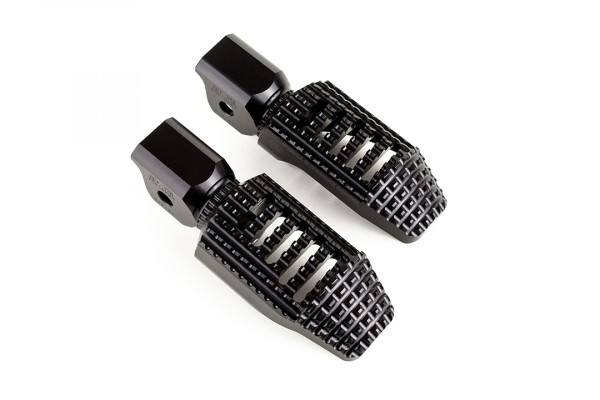 Gilles Austauschfußrasten-Kit California Fahrer schwarz passend für Aprilia RSV1000R & Suzuki GSX-R1