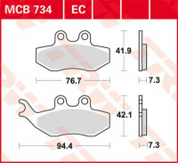 Scheibenbremsbeläge MCB734EC passend für Yamaha, Aprilia, Peugeot Scheibenbremsbeläge MCB734EC passend für Yamaha, Aprilia, Peugeot