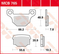 TRW Scheibenbremsbeläge MCB765 passend für Aprilia, Derbi, Peugeot TRW Scheibenbremsbeläge MCB765 passend für Aprilia, Derbi, Peugeot