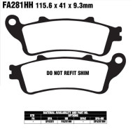 EBC SFA281 HH Bremsbeläge passend für Honda FJS 600 Silver Wing EBC SFA281 HH Bremsbeläge passend für Honda FJS 600 Silver Wing