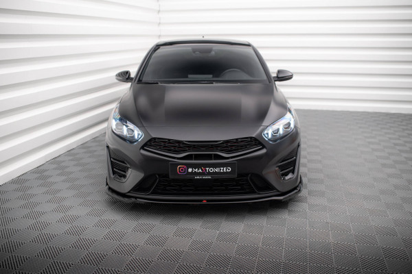 Front Ansatz V.1 Für Kia Proceed GT Mk3 Facelift / Ceed GT Mk1 Facelift Schwarz Hochglanz