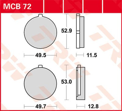 Scheibenbremsbeläge MCB72