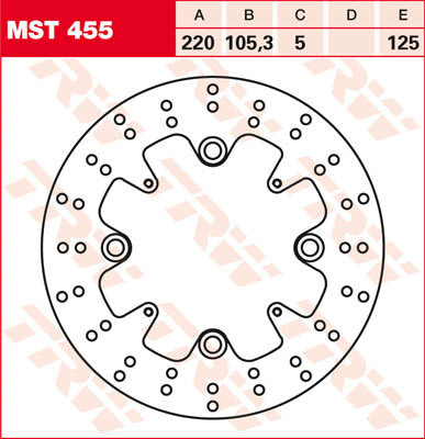 Bremsscheibe starr MST455