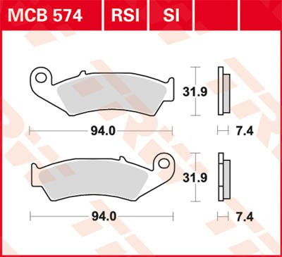 Scheibenbremsbeläge MCB574RSI