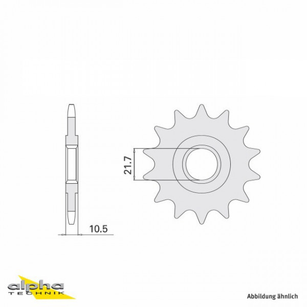 Ritzel gummiert 16 Zähne Teilung 525 passend für Yamaha