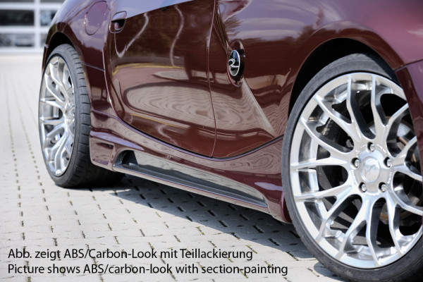 Rieger Seitenschweller links matt schwarz für BMW Z4 (E85) Roadster 01.06-03.09 (ab Facelift)