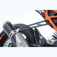 R&G Racing Auspuffhalter BLACK passend für KTM Duke 125 2017–2023 R&G Racing Auspuffhalter BLACK passend für KTM Duke 125 2017–2023