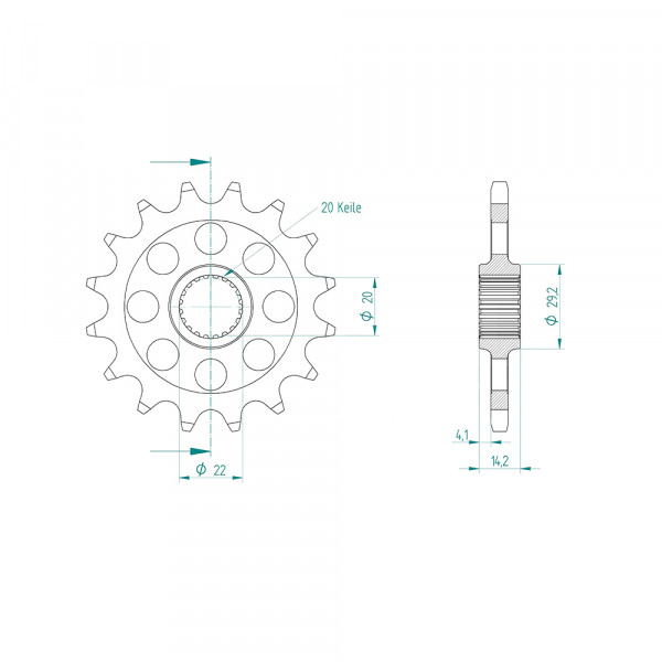 Ritzel 15 Zähne Teilung 520 passend für BMW G310 GS und G310 R