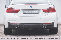 Rieger Heckeinsatz (nur 435i) matt schwarz für BMW 4er F36 (3C) Gran Coupé (5-tür.) 05.14-06.15 (bi Ausführung: Schwarz matt