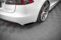 Heck Ansatz Flaps Diffusor Für Tesla Model S Facelift Schwarz Hochglanz