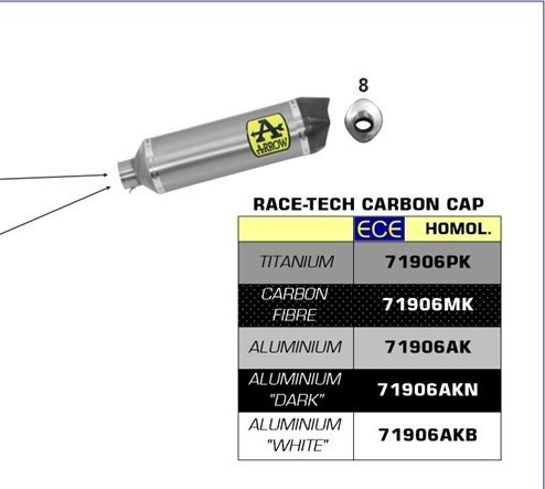 Arrow Race-Tech Carbon APRILIA RSV4 1100 FACTORY '19