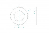 Kettenrad Stahl 42 Zähne Teilung 415 Kettenrad Stahl 42 Zähne Teilung 415