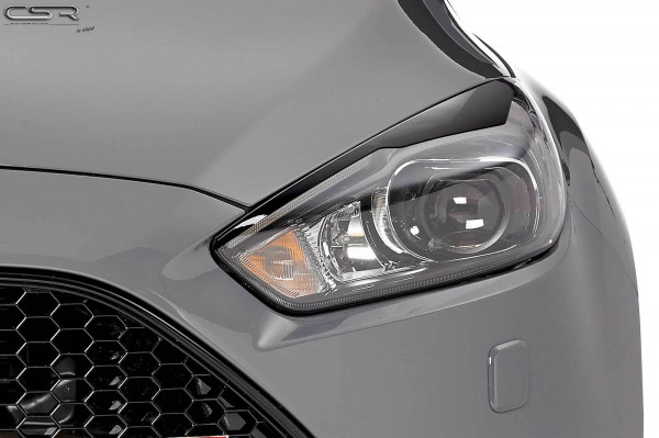 Scheinwerferblenden Glossy für Ford Focus MK3 Facelift SB294-G Schwarz Hochglanz